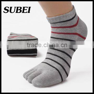 Female five fingers socks five toe socks,stripe sport sock happy socks