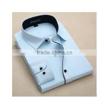 Solid color shirt China supplier competitive price oem fancy printed collar&cuff western shirt for men