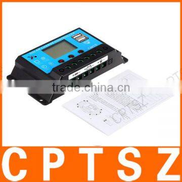 Anself 10A 12.6V LCD Solar Charge Controller PWM Charging Regulator for Solar Panel Lithium Battery Lamp Overload Protection photo-2