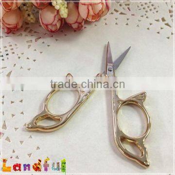 Stainless Antique Zakka Embroidery Gold Butterfly Sewing Scissors photo-6