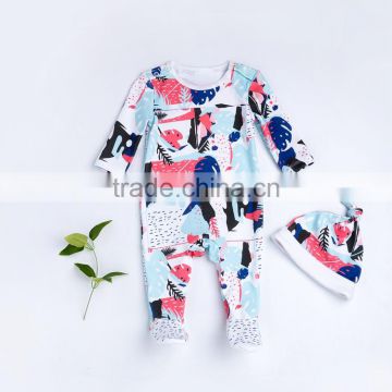 Long Sleeve Cotton Floral Newborn Baby Romper Jumpsuit