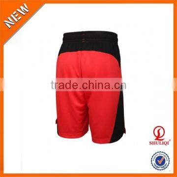 Red Black Matching Waterproof Basketball Shorts/70% Polyester 30% Cotton Men Crossfit Shorts With Wholesale Price photo-2