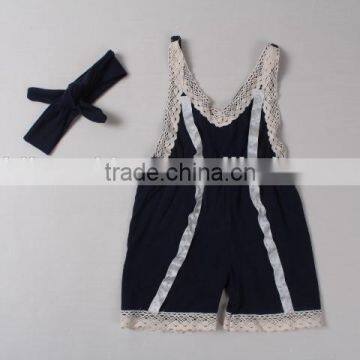 New Wholesale Knit Cotton Summer Wear Boutique Customized Baby Girl Romper photo-2