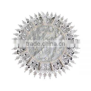 White Lace Round Rectangular Placemats and Coaster photo-4