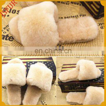 Rabbit Fur Colorful Wholesale For Women Beach Flip Flop Slipper photo-6