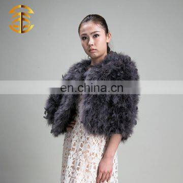 New arrival multi european fashion colorful fur coat genuine