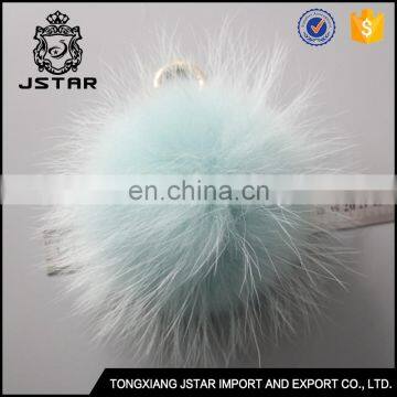 Top grade factory wholesale colorful fluffy 19cm raccoon fur pendant