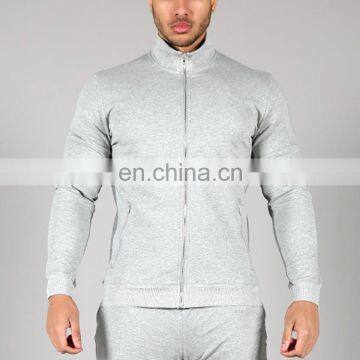 custom mens fitted jersey elastane plain tracksuit