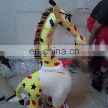 1 meter big plush yellow giraffe stuffed toy for furnished and decorated