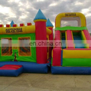 Inflatable outdoor bouncer combo