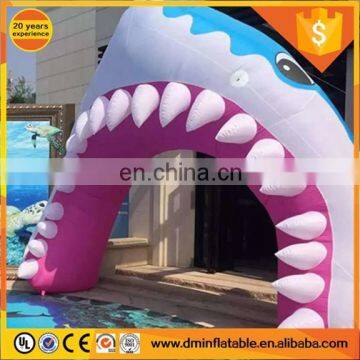 2017 Free design custmoized shape inflatable arch for rave party inflatable shark arch