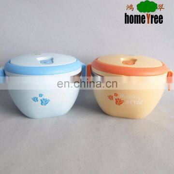 Portable 700ml Frosting Round Shape Stainless Steel Lunch Box With Lock Lunch Bowl With Pore