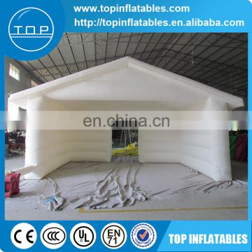 White outdoor inflatable party tent made of 0.55mm PVC tarpaulin