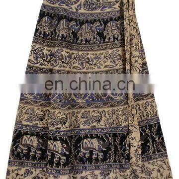 Cotton Wrap Around Skirt/ Block Print Wrap Skirt India / Magic Wrap Skirt