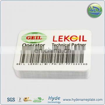 Custom Printing GPS Tracking System Sticker Serial Number Barcode Sticker