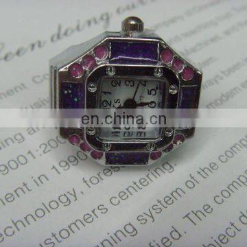 Cheap Fashion Alloy Round Case Ring Watch