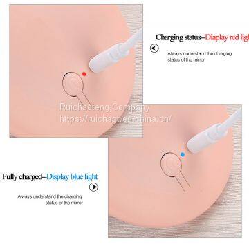 USB Charging Small Beauty Cosmetic Portable Make Up Mirror photo-4