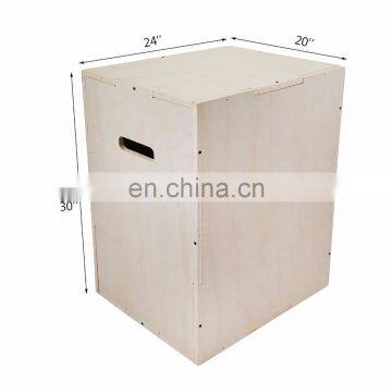 wooden 3 in1 wood plyo box for gym crossfit jump training