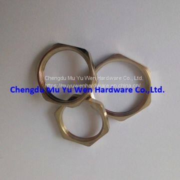 Nickel Plated Brass Hexagonal Lock Nuts to Suit Conduit Connector