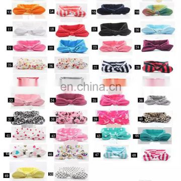 Bohemian mermaid cotton girl baby bow headband wave point turban twist head wrap twisted knot soft newborn baby headband