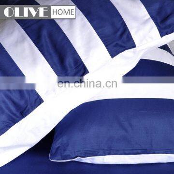 Factory Supply 100% Cotton Comforter Bed Cover Sets Luxury Silk Striped Sheets Bedding Set for Sale photo-6