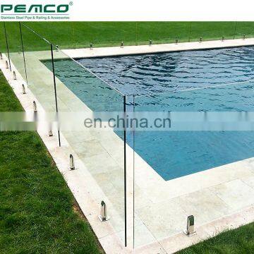 Exterior Deck Swimming Pool 10 12Mm Glass Fence Stainless Steel Glass Railing Designs