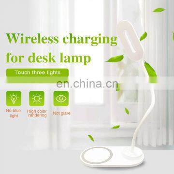 2020 New Product Lamp With Wireless Charging QI 10W Mobile Phone Power Bank Charging Station High Quality Wireless Charger Lamp photo-3