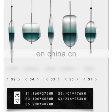 Nordic Frost Glass Chandelier Lighting Waterdrop Pendant Light