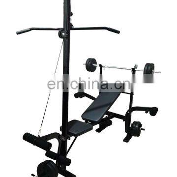 2021 Vivanstar ST6683 Folding Weight Lifting Gym Fitness Equipment Bench Press With Weights and Supine Board