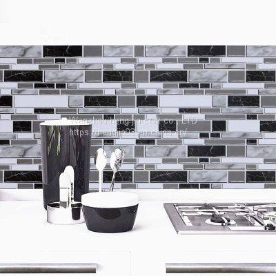 Is Peeling is Black and White Kitchen Wallpaper, 11.8 x 79 Inches (about 30 x 199.9 Cm) Wallpaper, Kitchen Bathroom Waterproof Adhesive Wallpaper Mesa Removable Vinyl Film Decorative Wallpaper Splash Plate photo-4