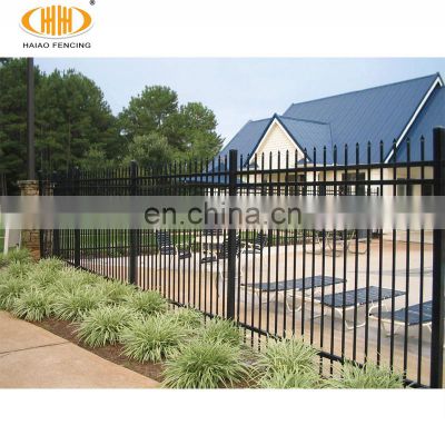 Online shopping modern black coated cheap wrought iron fence house fence