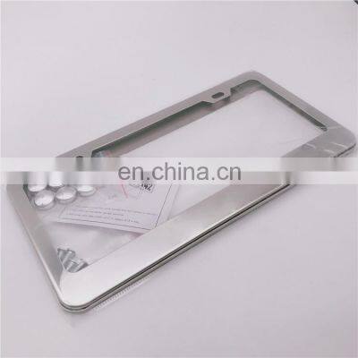 Thailand Standard Customized Logo Stainless Steel Front Rear License Plate Frames