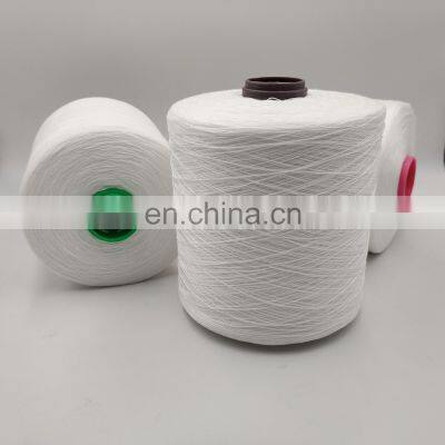 China Factory Hot Selling High Tenacity Dyeing Tube 100% Polyester Poly Poly Core Spun Sewing Thread Raw White photo-3