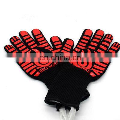 Hot Selling  Printing Grill Mittens Oven Gloves Extreme BBQ Heat Resistance Gloves