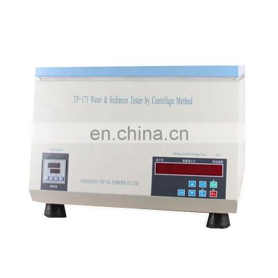 Laboratory centrifuge method fuel oil water and sediment tester