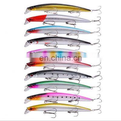 18.4cm 24.5g 10 Colors 3D Bionic Eyes Saltwater Fish Baits With Treble Hooks Quivering Minnow Bait Fishing photo-3