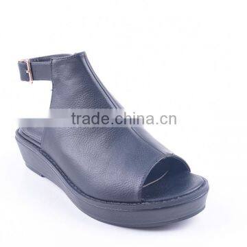 Popular New Model China Wholesale Slingback Platform Flat Buckle up Sandals Women photo-2