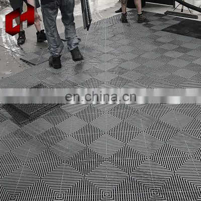 CH Philiines Court Red 8Cm Anti Slip 12X12 Fire Resistant Drainage Interlock Flooring Tiles Floor Coverings Garage