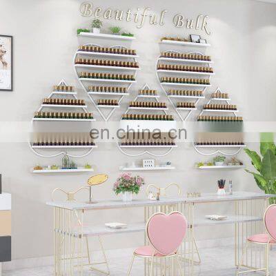 Nail Art Shelf Wall-mounted Nail Polish Glue Rack U-shaped Wrought Iron Nail Polish Rack photo-5