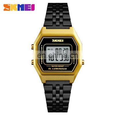 SKMEI 1345 Lady's Fashion&Casual Digital Watch Multi-function Stainless Steel Sport Watch For Women photo-2