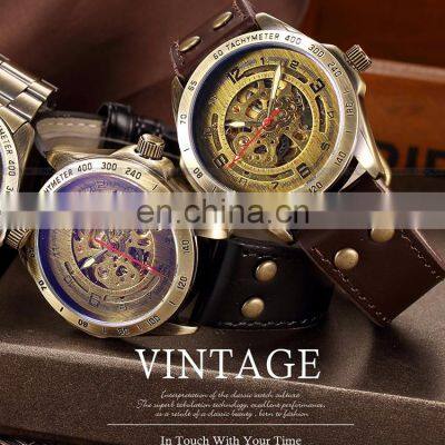 SHENHUA 9581 Original Men Mechanical Branded Wrist Watch Simple Analog Leather Watch Men photo-3