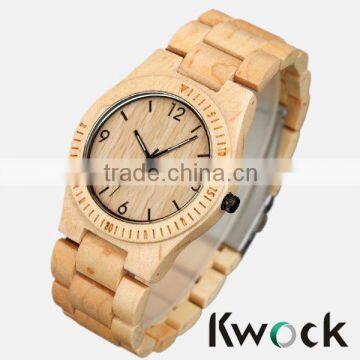 BEWELL Water Resistant Wood Watch Wooden Bamboo Western Wrist Watch ECO Friendly Watch photo-3
