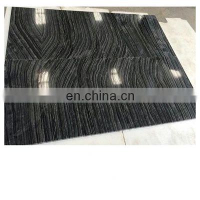 marble floor tile,black wood vein marble