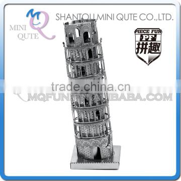 Piece Fun 3D Metal Puzzle World Architecture Leaning Tower of Pisa Adult model educational toys NO GLUE NEEDED NO.PF 9021