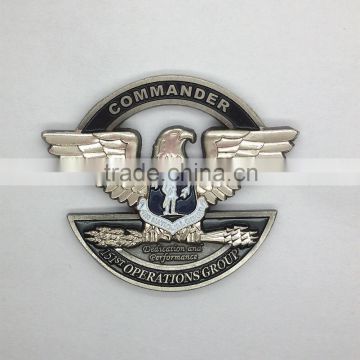 3D eagle challenge coin antique silver coin 3D custom challenge coins