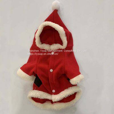 Dog Clothes/ Christmas Dog Dress Up/ Red Dog Clothes/ Dog Festive Dress