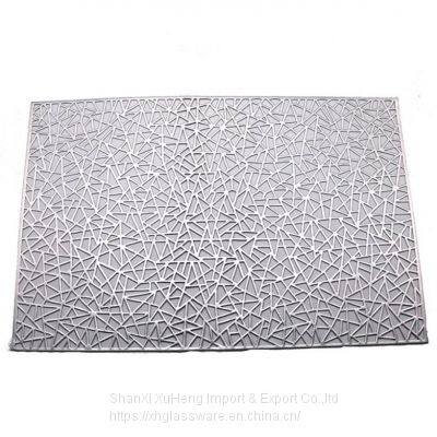 Rectangle PVC Hollow Decorative Mat Thermal Insulation Non-slip Dining Table Creative Western Placemat photo-3