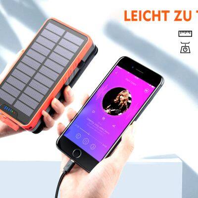 Solar PowerBank 26800mAh Large Capacity Outdoor Waterproof Solar Power Bank Powerbank 26800mAh