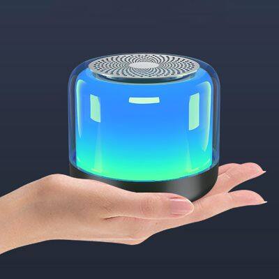 Hot Selling Products TWS Sound Activated LED Portable Wireless Waterproof Cute Mini Bluetooth Speaker With Logo Customizable