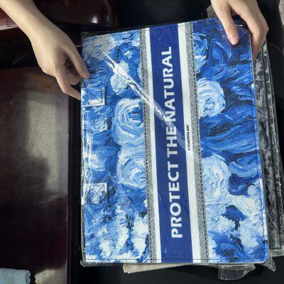 Utilisation pour les expositions ou pour les courses, sac à main élégant en feutre de laine, en toile ou en lin de poids léger, sur commande (OEM)